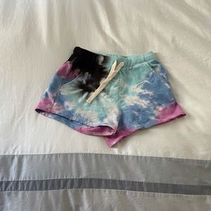 Electric Rose Tie Dye Sweat Shorts (from Bandier)